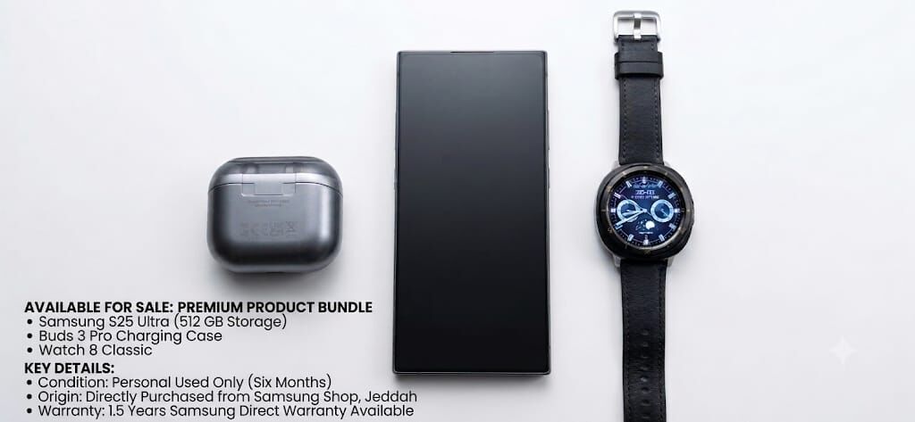 Jeddah, Mobile Phones, SAR 5000,  Samsung S25 Ultra, Buds 3, Watch B Classic