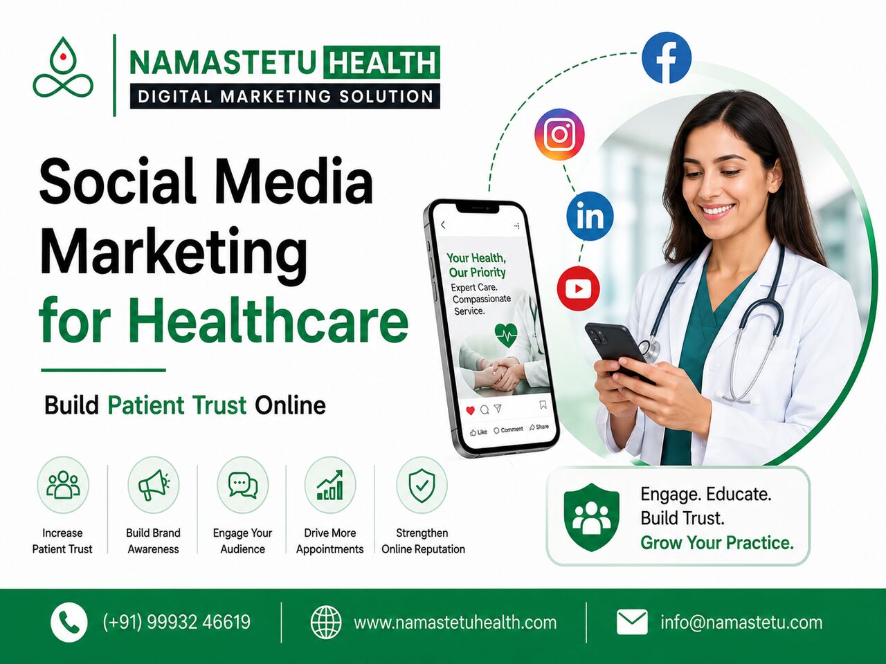 Indore, Marketing, Social Media Marketing For Healthcare | Build Patient Trust Online