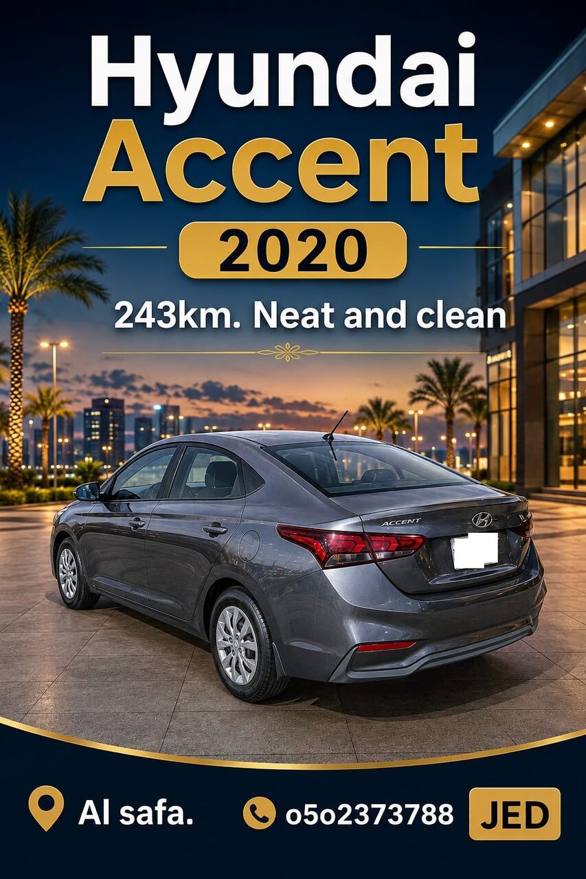 Jeddah, Vehicles, Cars & Trucks , SAR 28500,  Hyundai Accent,  2020,  Automatic,  243000 KM,   |  | D. Gray | هيونداي أكسنت
