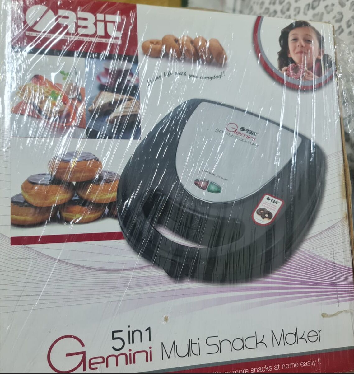 Riyadh, Household Items, SAR 75,  ماكينة صنع الوجبات الخفيفة  Orbit Gemini 5 In 1 Sandwich Maker