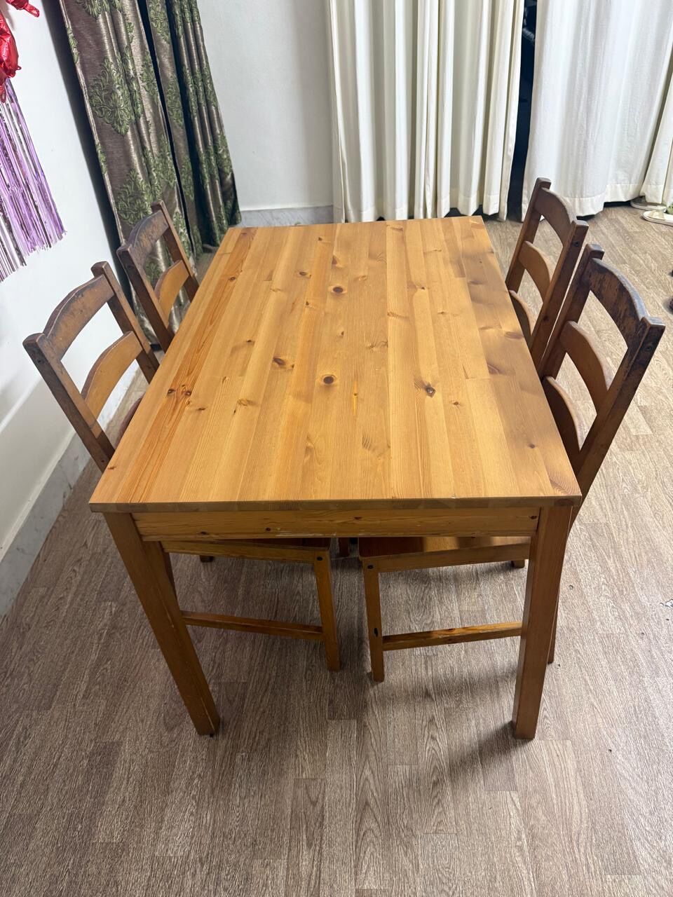 Jeddah, Furniture, SAR 250,  Dining Table With 4 Chairs From IKEA