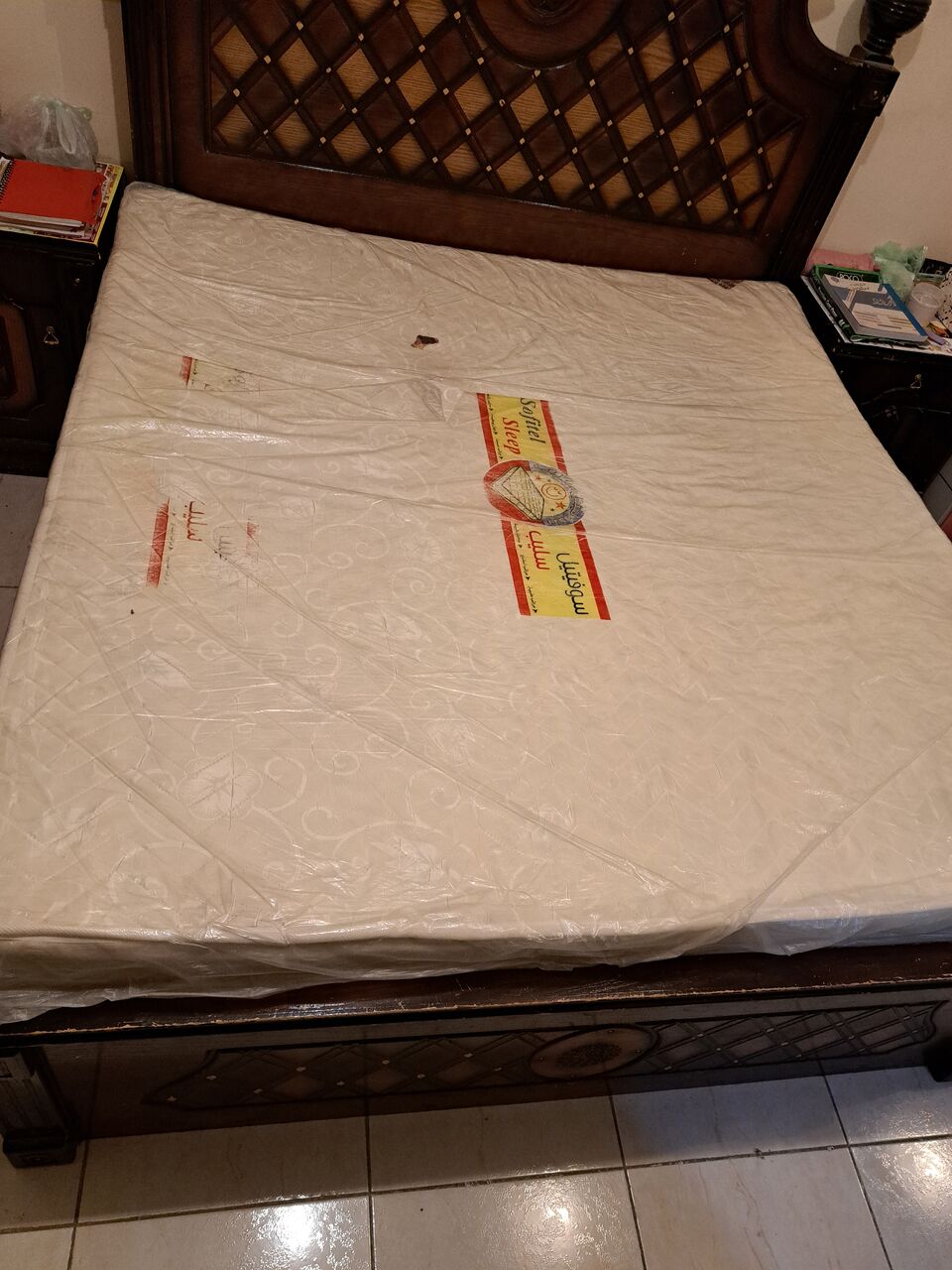 Bani Malik, Furniture, SAR 900,  Complete Double Bed Set (Bed With Side Tables, Med. Mattres, Big Almirah And Dressing