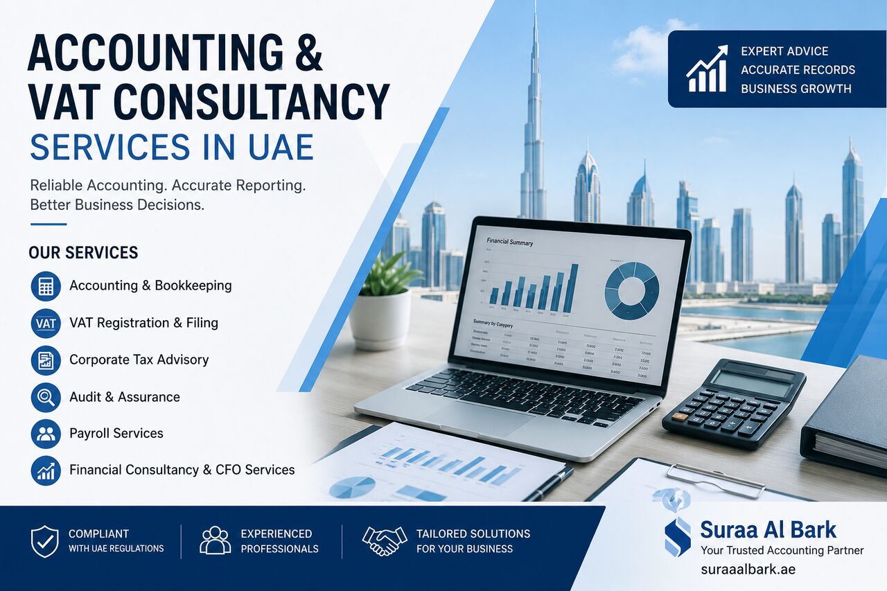 Dubai, Accounting, Professional Accounting, VAT & Corporate Tax Services In UAE