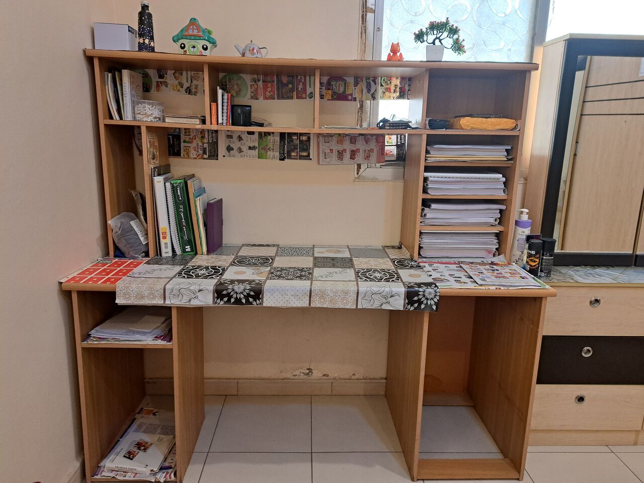 Bani Malik, Furniture, SAR 300,  Study Table Along With A Computer Desk And A Book Rack