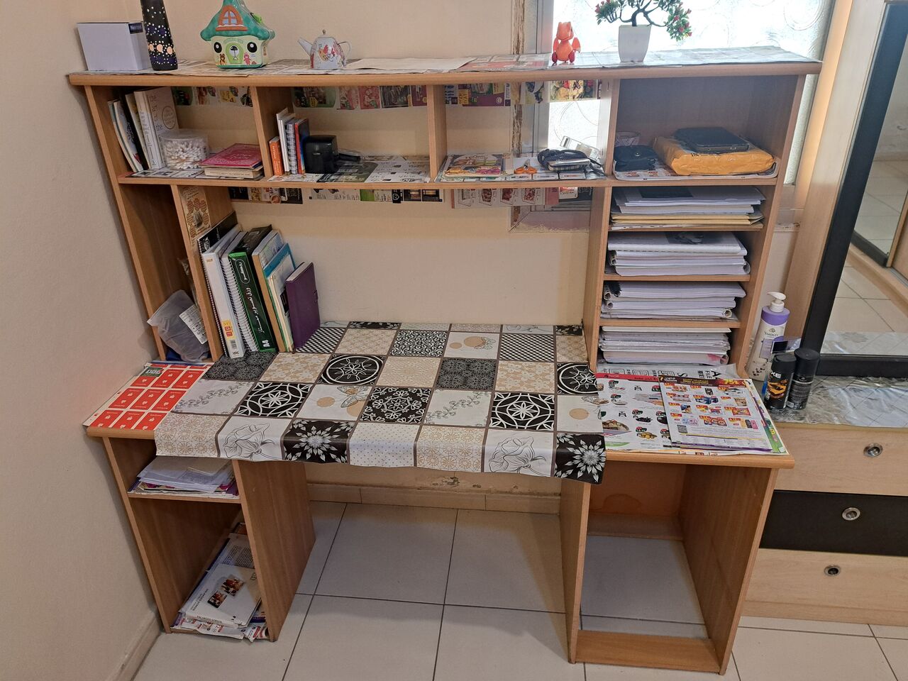 Bani Malik, Furniture, SAR 300,  Study Table Along With A Computer Desk And A Book Rack