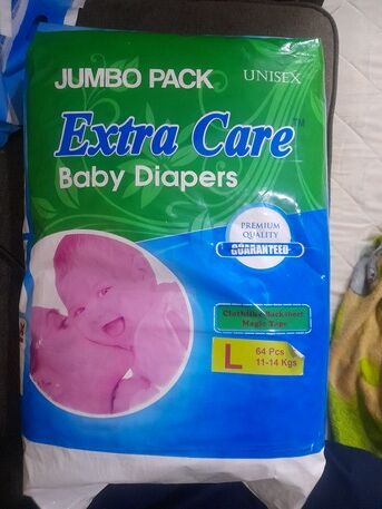 Riyadh, Baby & Kid Stuff, SAR 35,  Sealed Jumbo Pack Extra Care Baby Diapers Size L