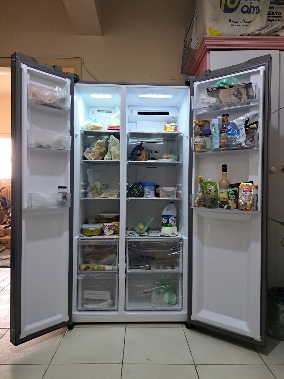 Bani Malik, Electronics, SAR 1500,  Almost New Haier Side By Side 2 Door 18.4 Cubic Feet Capacity Refrigerator