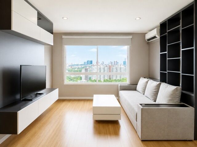 Bangkok, Villas, THB 21998,  52 Sq. Meter,  MRTMRTA 300 M. 52 Sq M. 2 Bedrooms, Route66, RCA Intersection, Lumpini Park Condo, Rama