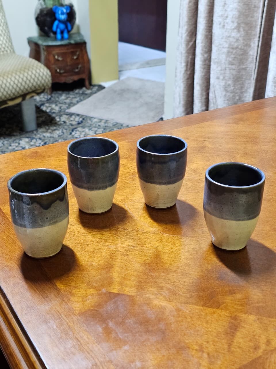 Khobar, Household Items, SAR 50,  Set Of 4 Rustic Stoneware Tea / Coffee Cups (Yunomi Style)