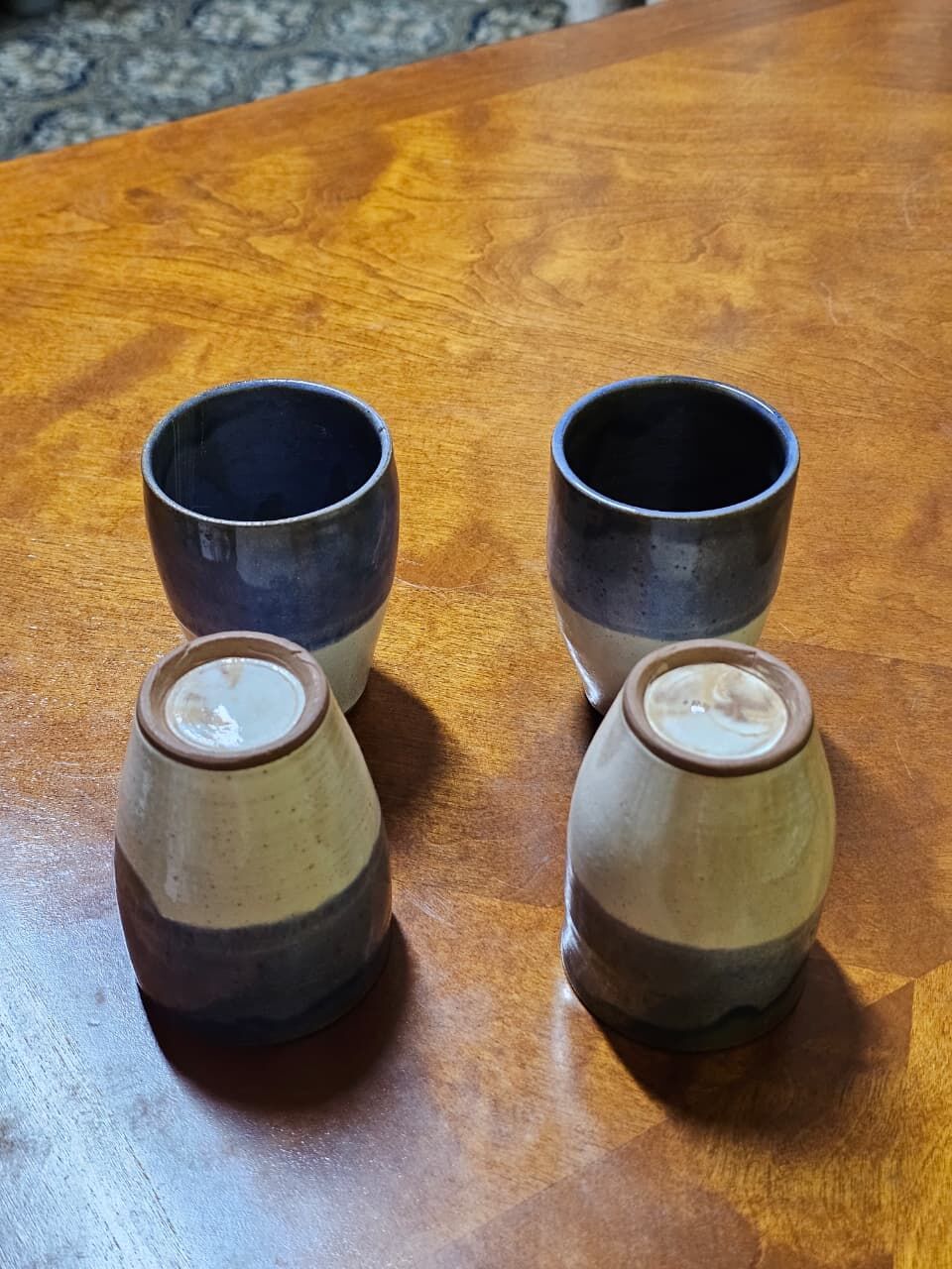 Khobar, Household Items, SAR 50,  Set Of 4 Rustic Stoneware Tea / Coffee Cups (Yunomi Style)