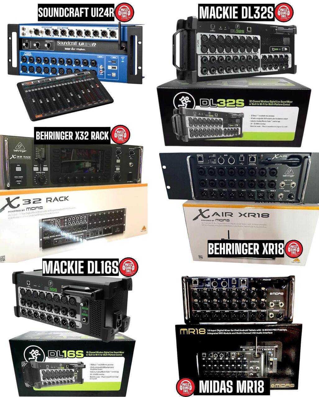 Bangkok, Musical Instruments, THB 1000,  Behringer X32, Midas M32 LIVE, Yamaha MGX, Soundcraft Ui24R, PreSonus StudioLive 32SC, All
