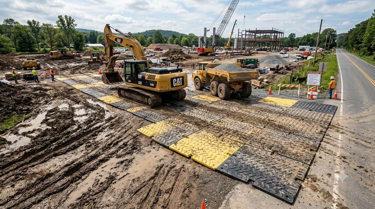 Sydney, Labor/Moving, Temporary Road Construction Mats For Safe Site Access | JWA Composite Matting