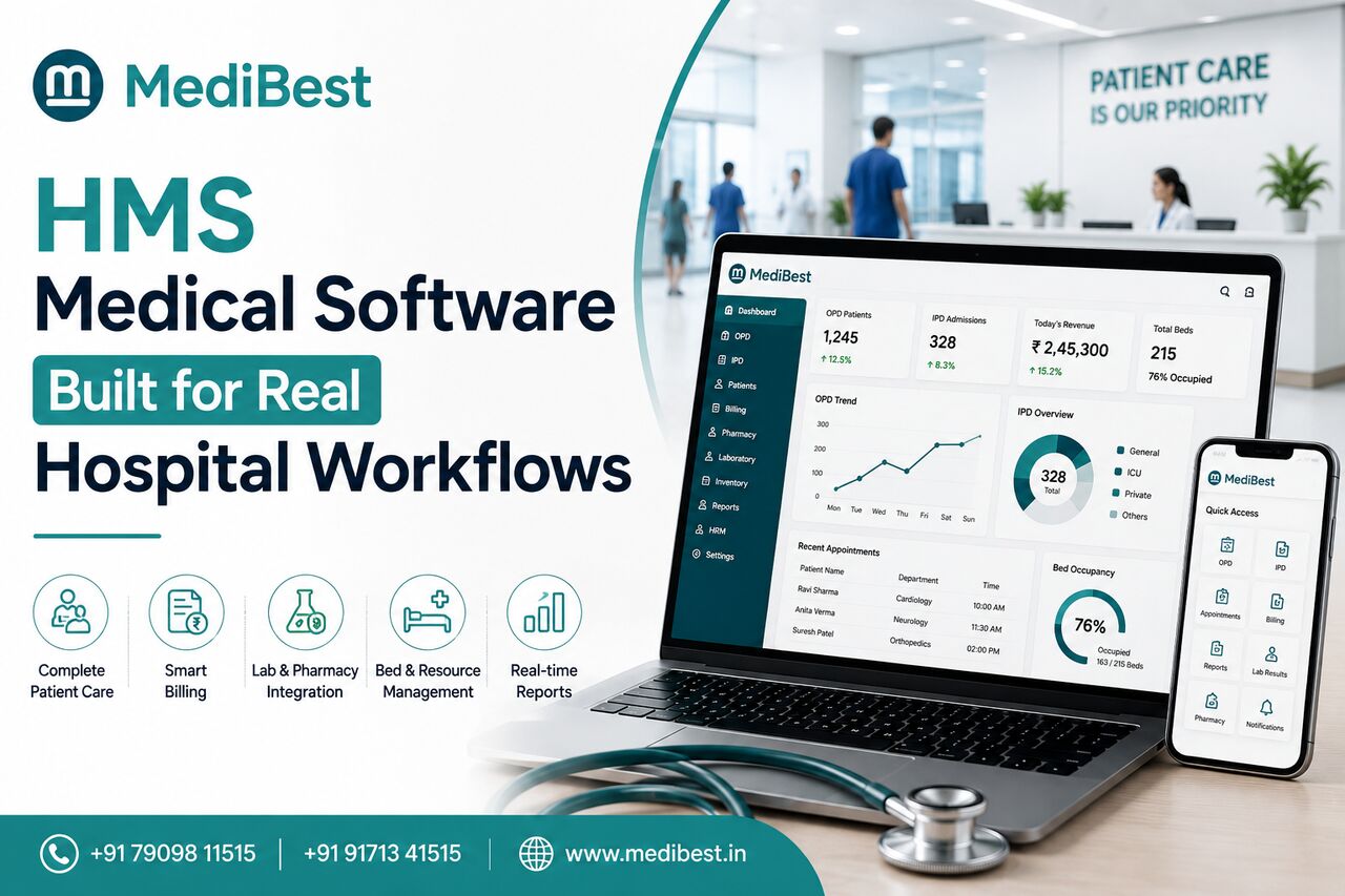 Indore, Web Design & Development, HMS Medical Software Built For Real Hospital Workflows