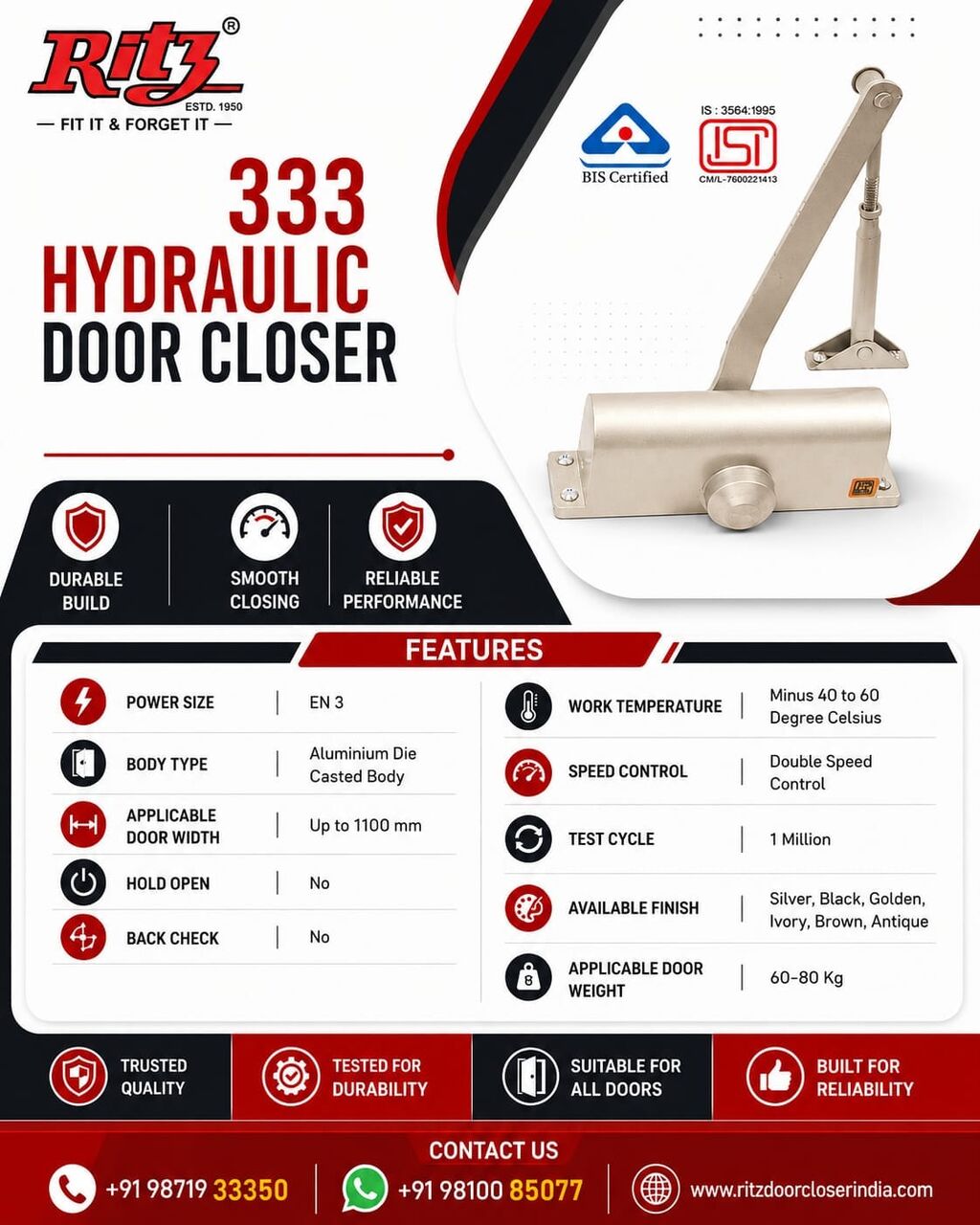 Mumbai, Heavy Equipment, Choose Hydraulic Door Closers