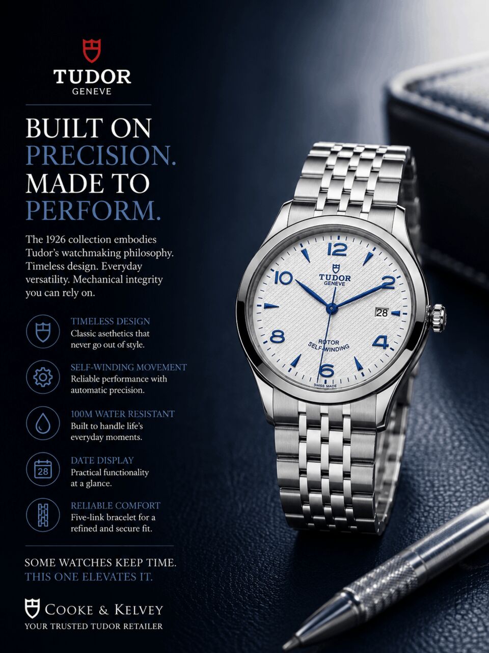 New Delhi, Watches, INR 238500,  The Evolution Of Tudor Dress Watches And The 1926 Collection