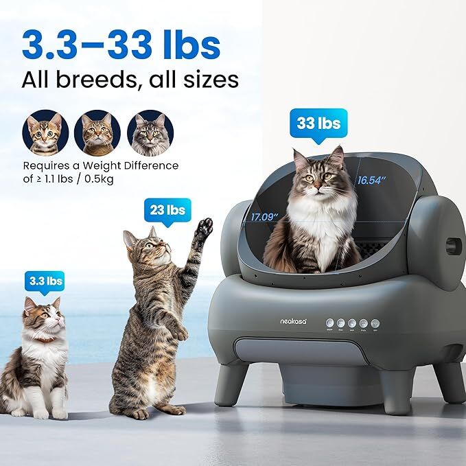 Khobar, Pet Supplies, SAR 300,  Neakasa M1 Open-Top Self Cleaning Cat Litter Box, Automatic Cat Litter Box With APP Contro