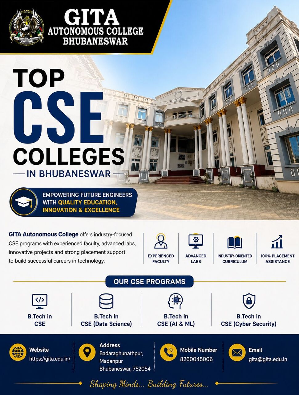 Bhubaneswar, Education, Top CSE Colleges In Bhubaneswar