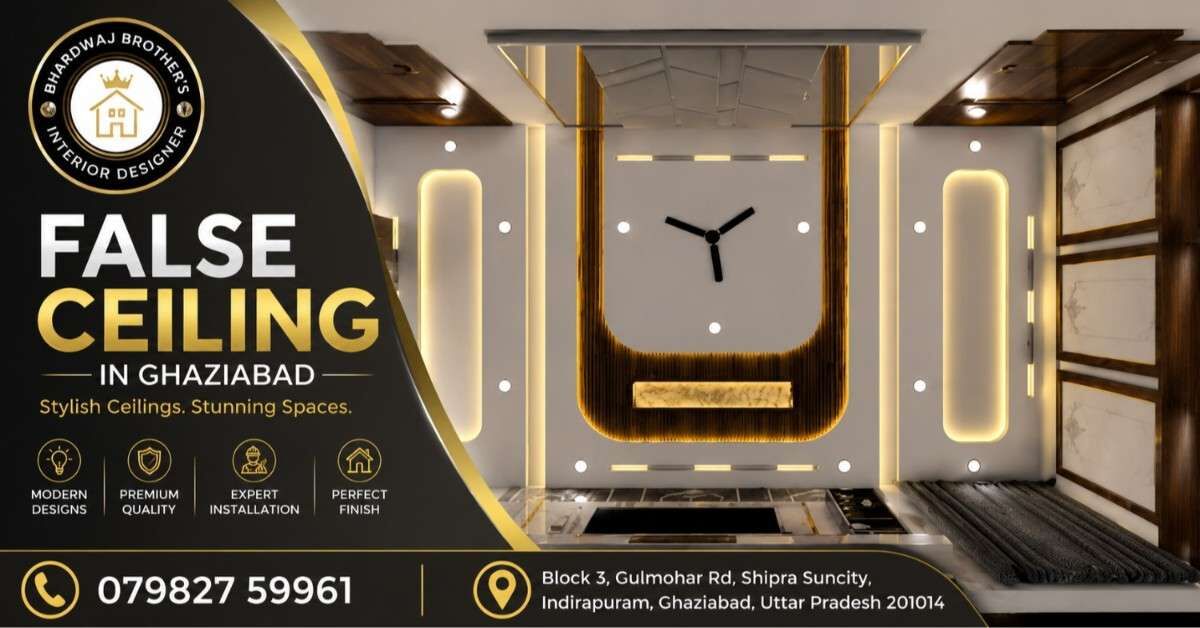 Ghaziabad, Interior Design, False Ceiling In Ghaziabad | Modern & Premium Ceiling Designs