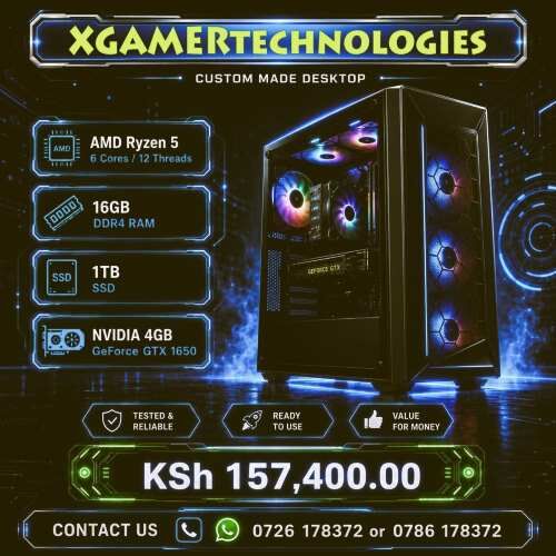 Nairobi, Computers, KES 157400,  Bespoke Made Ryzen 5 Mid Tower Desktop PC