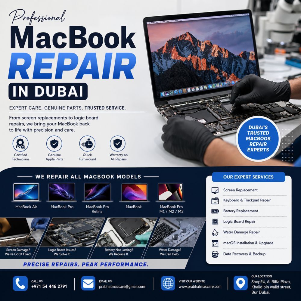 Bur Dubai, Appliance Repair, Professional MacBook Repair In Dubai For Every Apple Laptop Model
