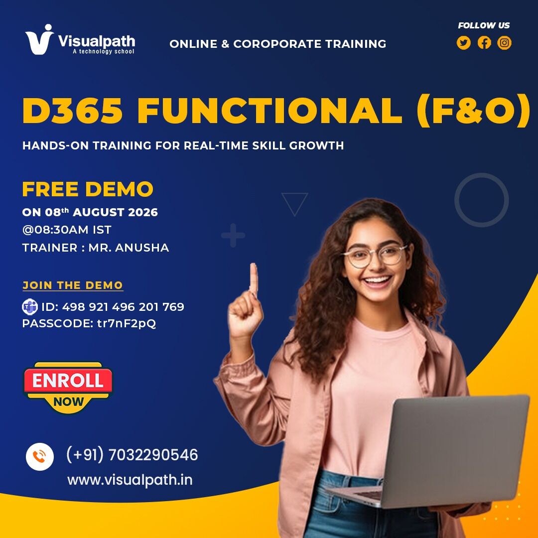 Hyderabad, Education, Dynamics 365 Finance And Operations Training | Online Demo