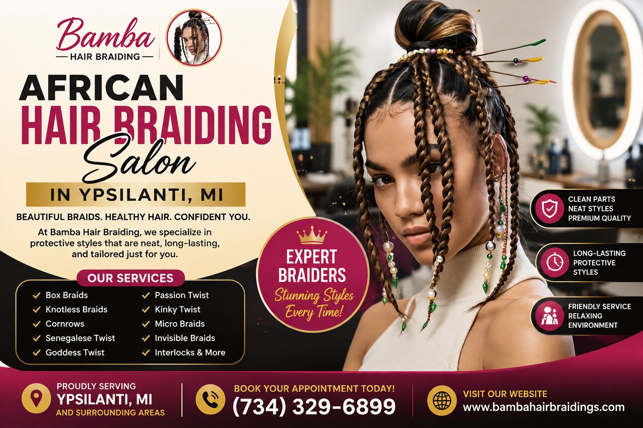 New York, Beautician, Book The Best African Hair Braiding Salon In Ypsilanti, MI Today