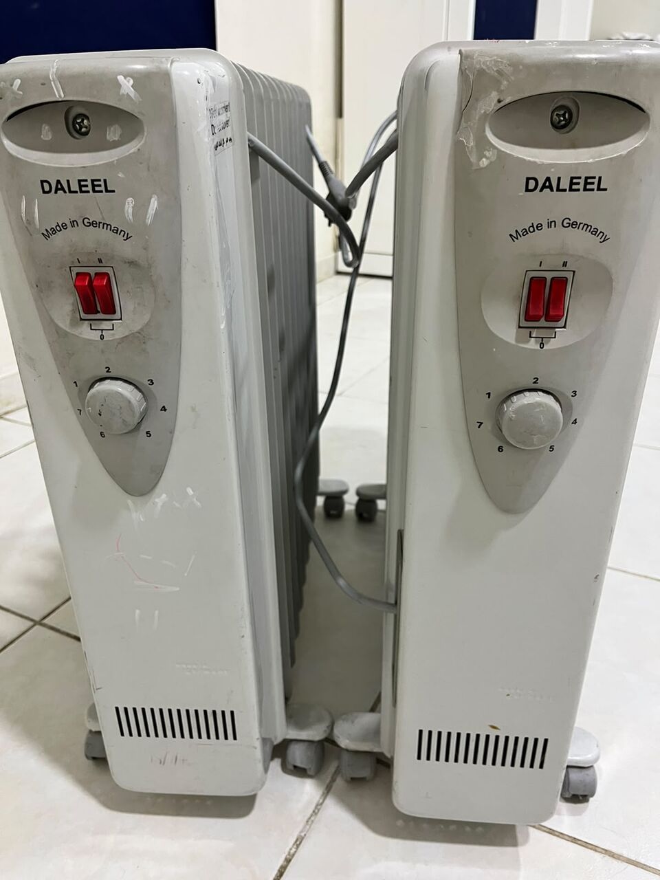 Khobar, Appliances, SAR 200,  Pair Of DALEEL Oil Radiator Heaters (11 Fins, Made In Germany)