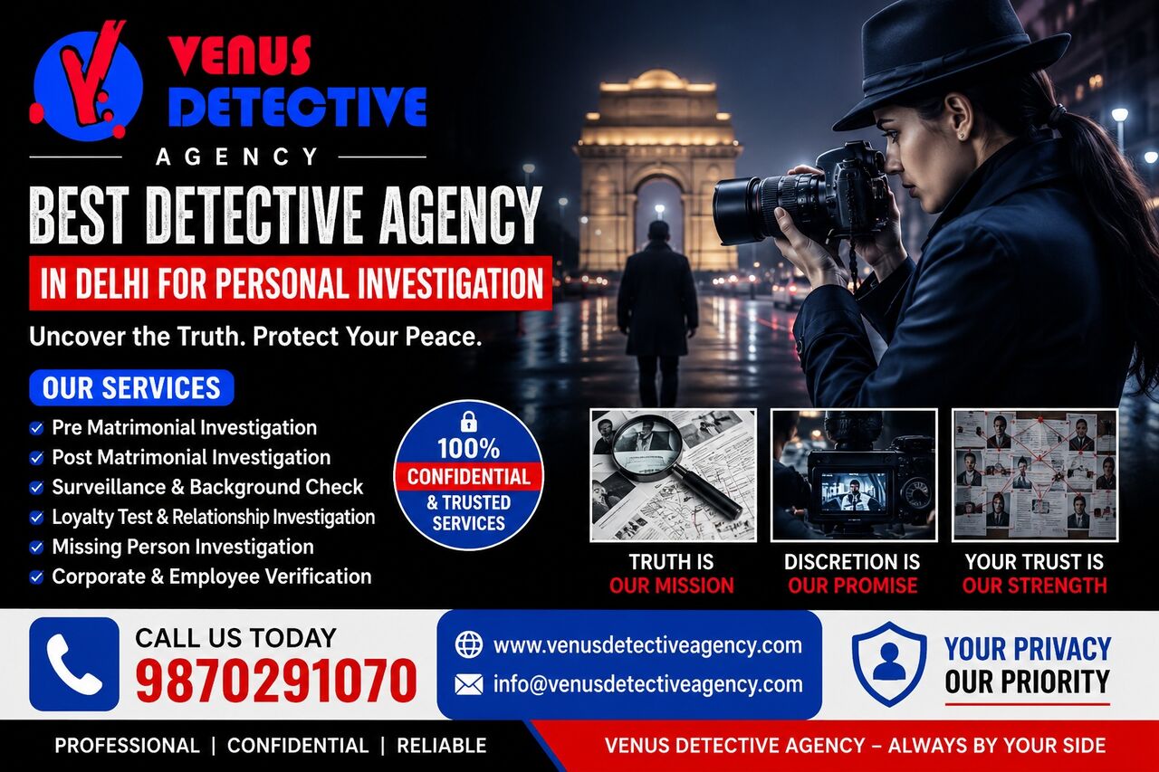 New Delhi, Legal, Best Detective Agency In Delhi For Personal Investigation | Venus Detective Agency