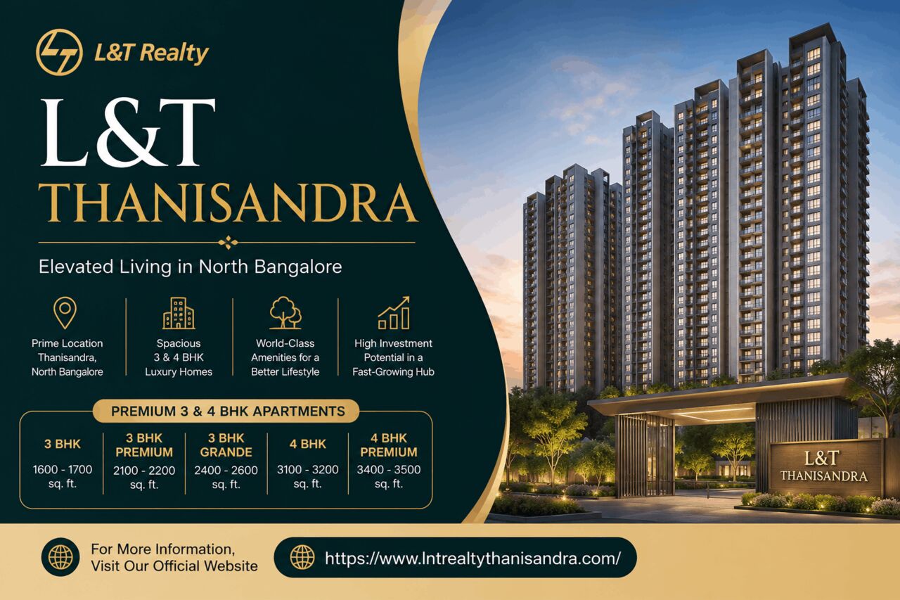 Mumbai, Real Estate For Sale, INR 30000000,  3 BR,  16002400 Sq. Meter,  L&T Thanisandra Near Educational Institutes & Manyata Tech Park