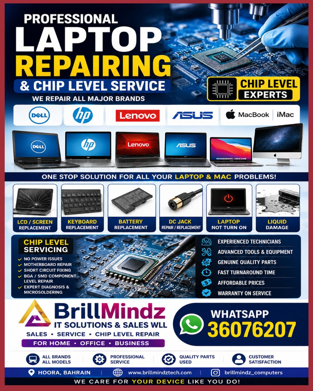 Hoora, Computer, MacOS,Windows Installation ,Laptop Keybaord ,Battery,Ram Upgrade,Replacement