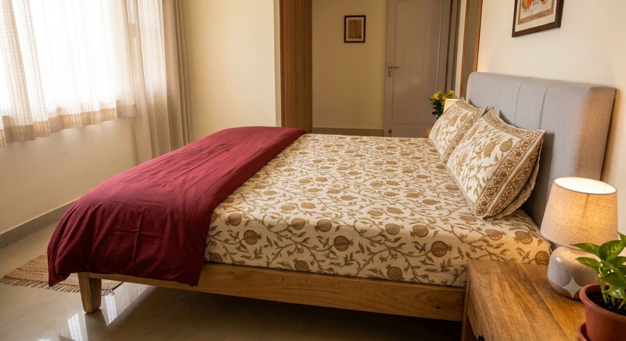 Mumbai, Household Items, INR 1499,  King Size Cotton Bedsheets &ndash; 90x108" Handloom Comfort
