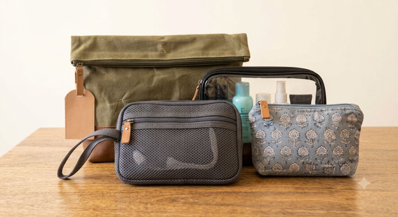 Mumbai, Household Items, INR 1499,  Cotton Travel Pouches &ndash; Handblock Printed, Set Of 3