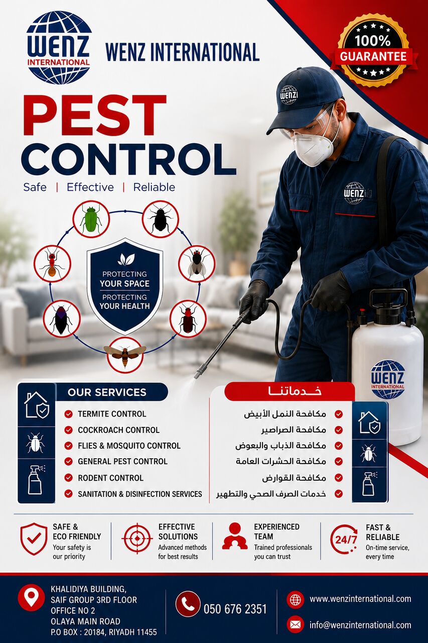 Riyadh, Pest Control, Protect Your Home & Business With Wenz International! 🛡️