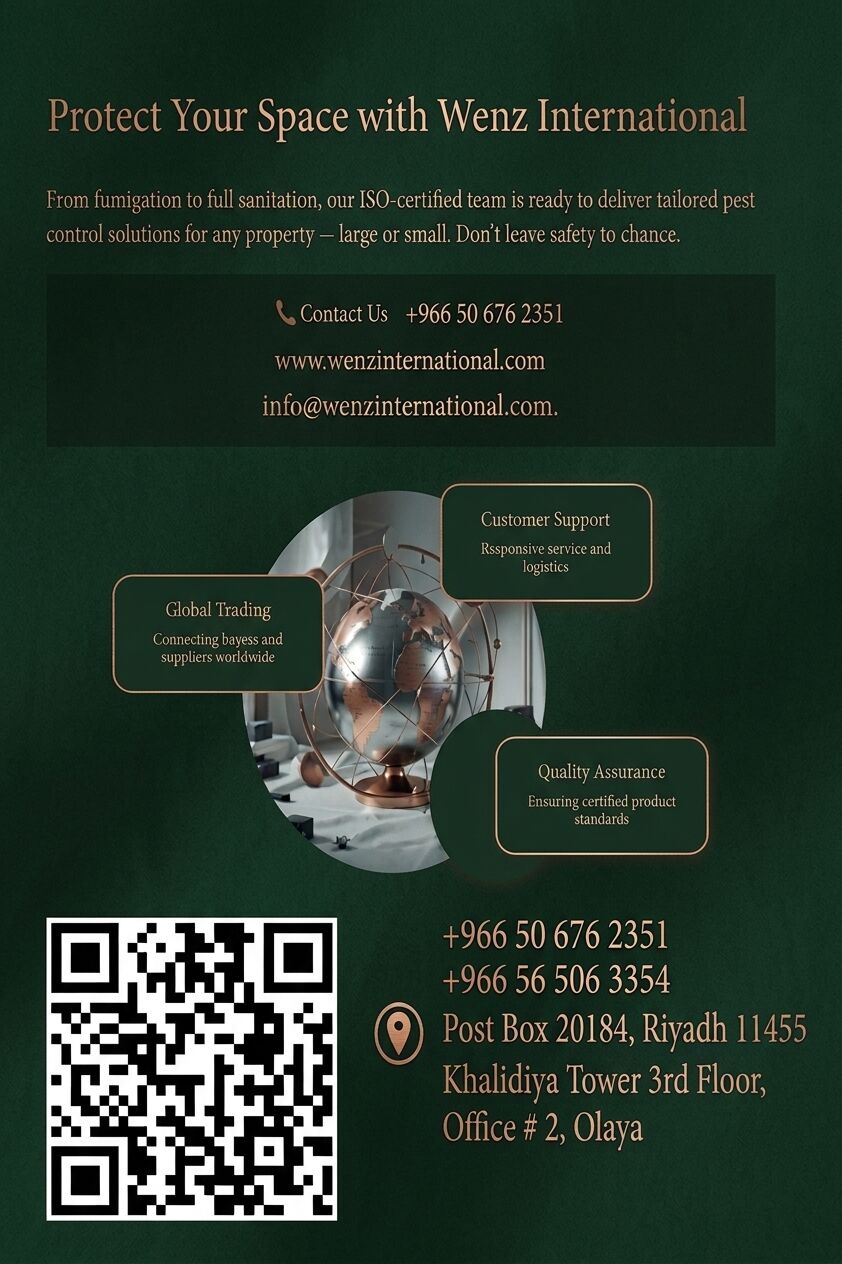 Riyadh, Pest Control, Protect Your Home & Business With Wenz International! 🛡️