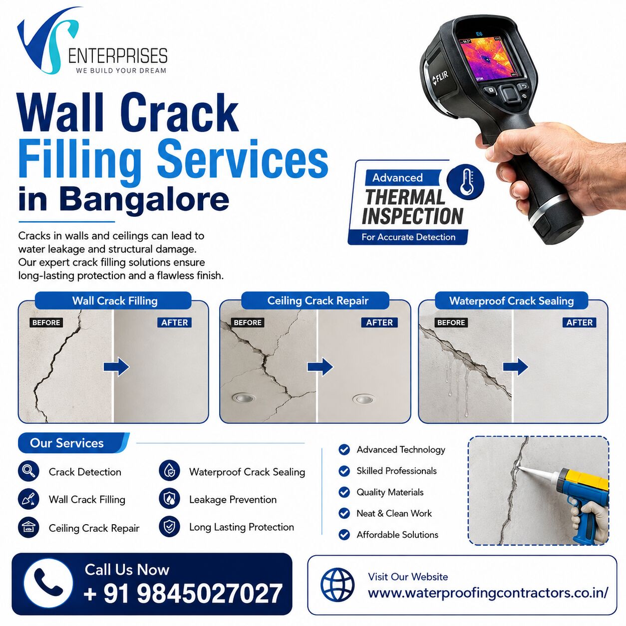 Bangalore, Construction, Wall Crack Filling Services In Bangalore