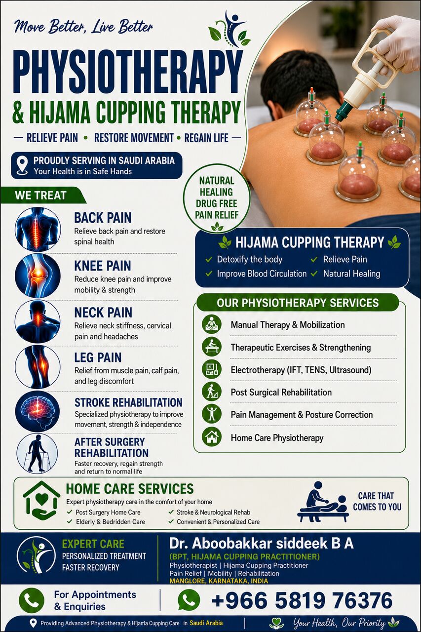 Mumbai, Medical, Physioherapy For All Pain And Massage And Hijama Cupping Combo Offer