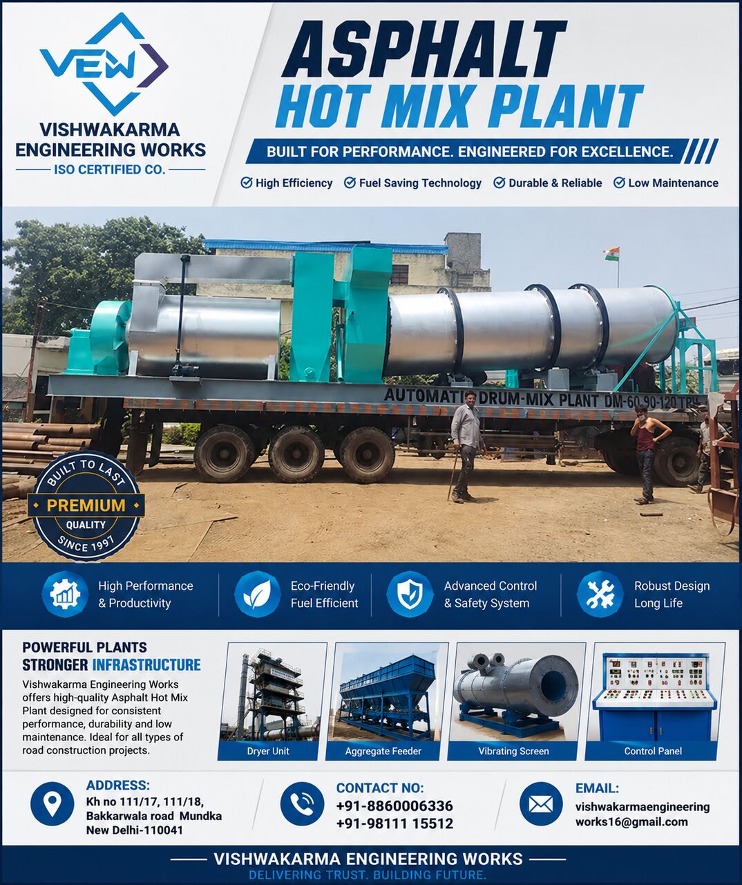 Mumbai, Industrial Machinery, Best Mobile Hot Mix Plant Manufacturer India | Vishwakarma