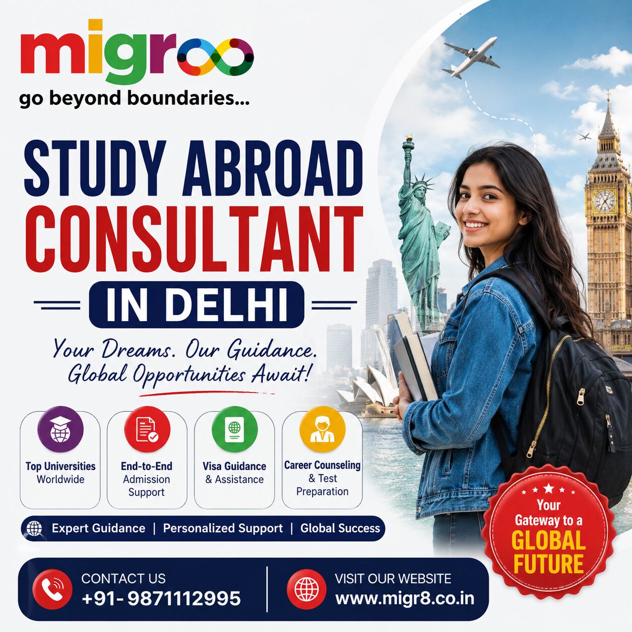 New Delhi, Free Items, Study Abroad Consultant In Delhi