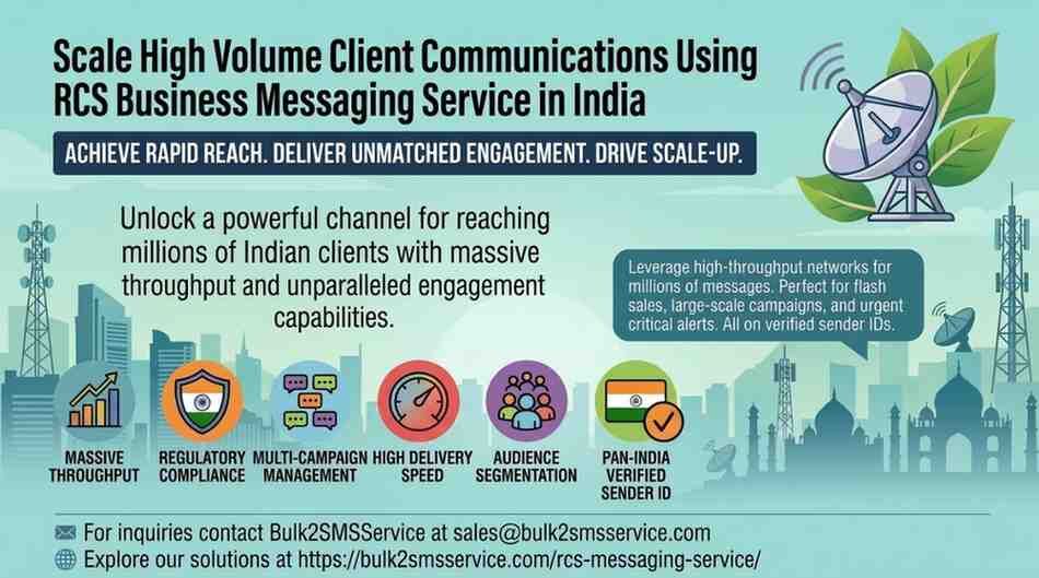 Mumbai, Marketing, Scale High Volume Client Communications Using RCS Business Messaging Service In India
