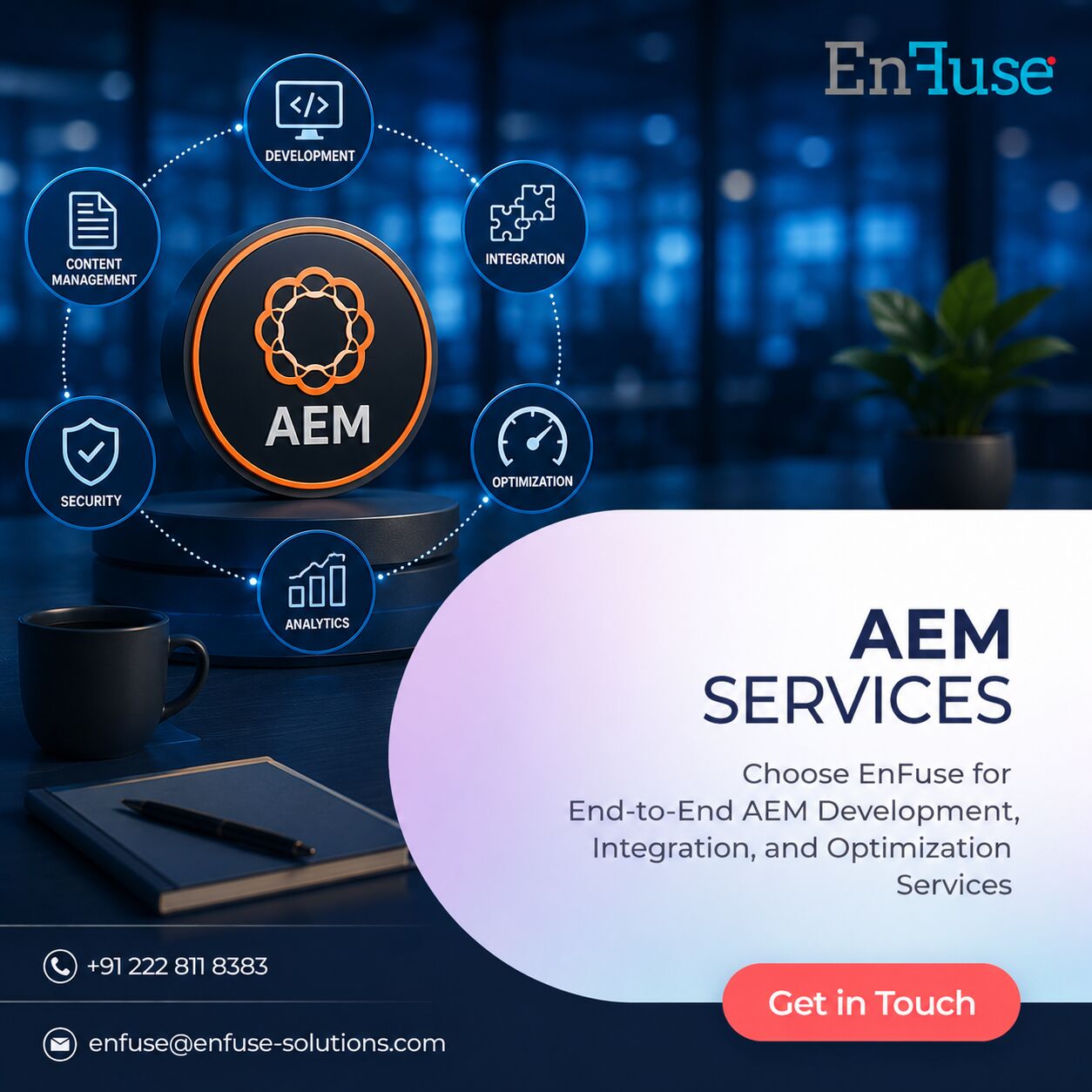 Mumbai, Business, Choose EnFuse For End-to-End AEM Development, Integration, And Optimization Services