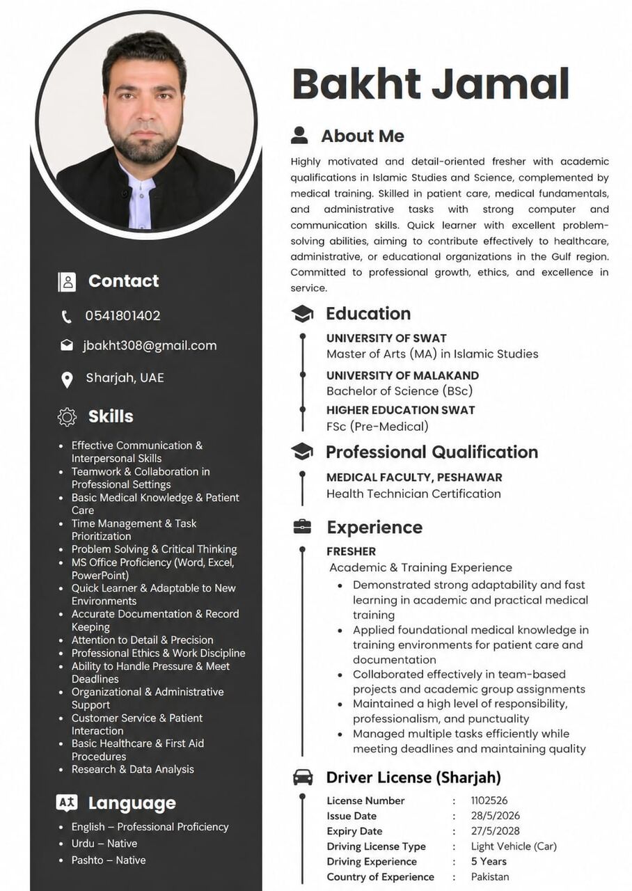 Sharjah, Job Seekers, Looking For Job