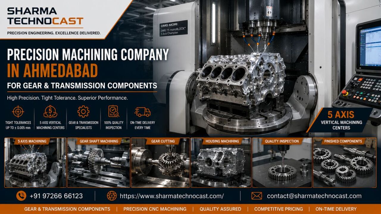 Ahmedabad, Business, Precision Machining Company In Ahmedabad For Gear & Transmission Components | Sharma Techn