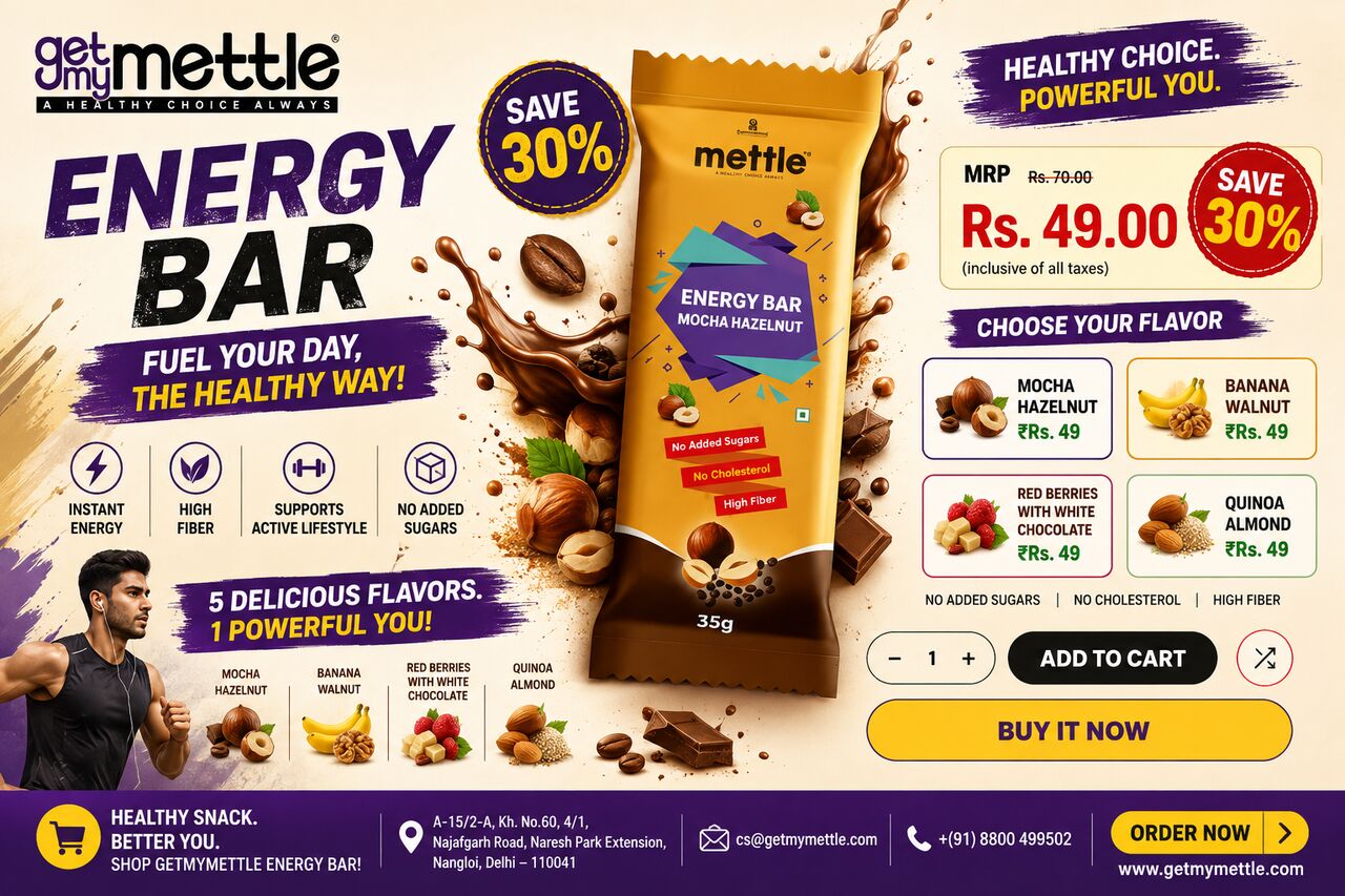 Gurgaon, Business, Getmymettle Energy Bar &ndash; Your Perfect Healthy Snacking Partner