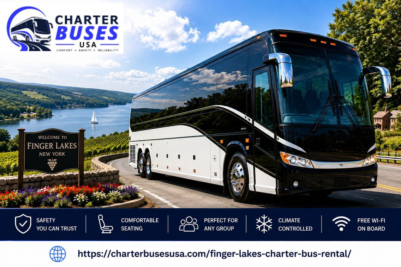New York, Travel, Rent A Charter Bus In Finger Lakes NY For Any Occasion