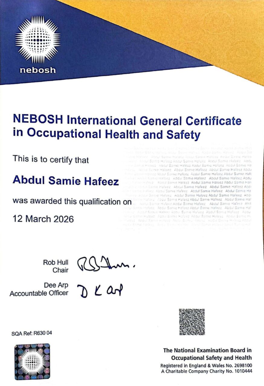 Riyadh, Job Seekers, Safety Officer | HSE Professional | NEBOSH Certified
