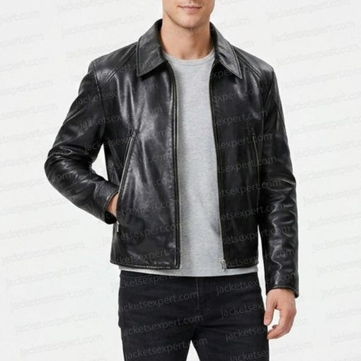 London, Clothing & Accessories, 169,  Typhoon Family Lee Jun-Ho Black Leather Jacket