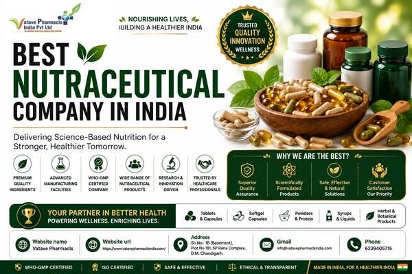 Chandigarh, Health, Trusted Nutraceutical Manufacturing Company In India | Vatave Pharmacls