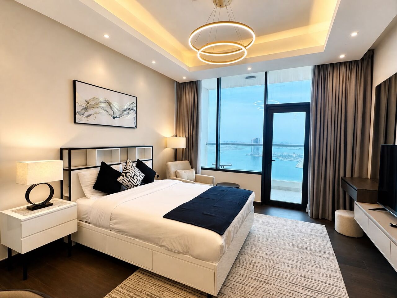 Juffair, Apartments, Flats, Houses & Villas, BHD 270/month,  Furnished,  Studio,  60 Sq. Meter,  Sea View | Balcony | Spacious Studio For Rent 270BD All Inclusive | High Floor