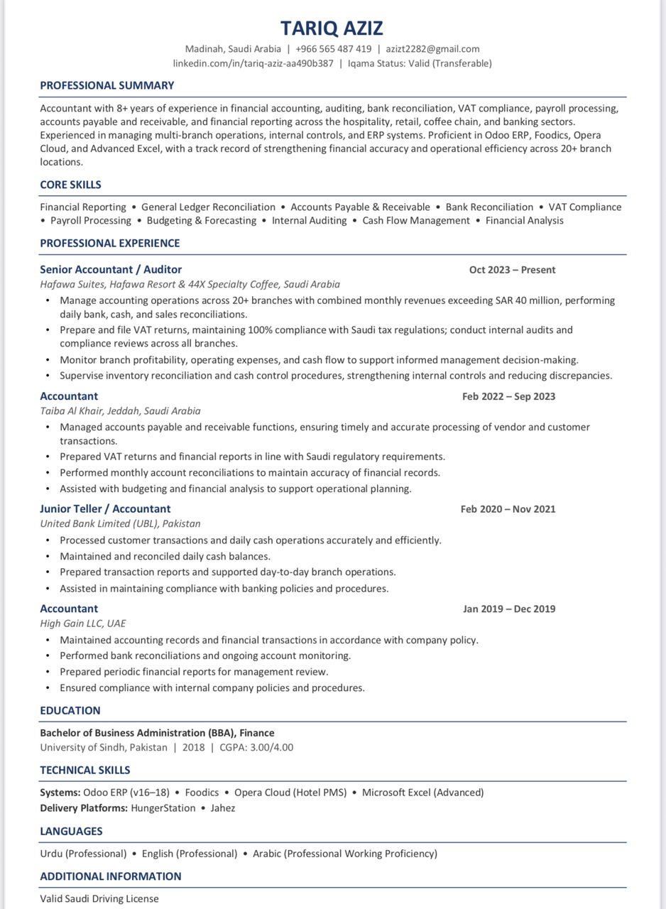 Riyadh, Job Seekers, محاسب