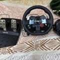 SAR 700,  Logitech G29 Driving Force Racing Wheel + Pedals | PS5 / PS4 / PC | Excellent Condition